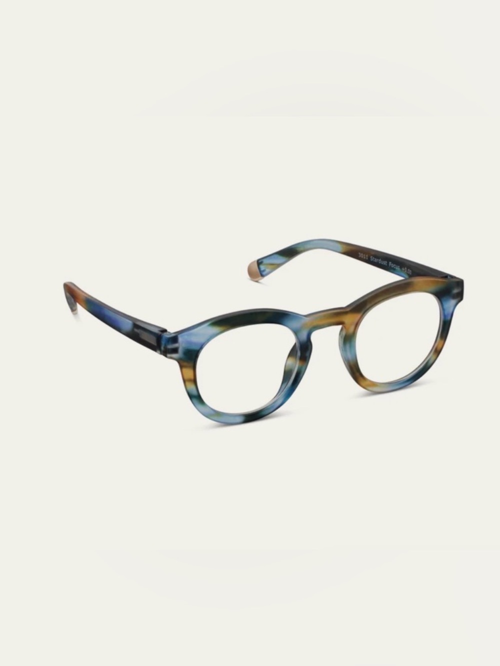 PEEPERS BLUE MULTI HORN STARDUST BLUE LIGHT READING GLASSES W CASE ANTHROPOLOGIE